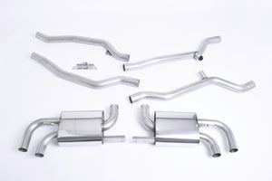 Milltek Cat-back Exhaust - Non-resonated (louder). OEM-look (uses OE Tips) - Cayenne - 958 Turbo 4.8 V8 - 2010-2020 - SSXPO108 - Wayside Performance
