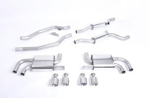 Milltek Cat-back Exhaust - Resonated (quieter). Cup-style - Cayenne - 958 Turbo 4.8 V8 - 2010-2020 - SSXPO111 - Wayside Performance