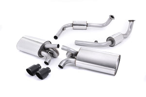 Milltek Cat-back Exhaust - Resonated (quieter). Ceramic Black Tips - Cayman - S 3.4 987 Gen2 - 2009-2013 - SSXPO117_1 - Wayside Performance