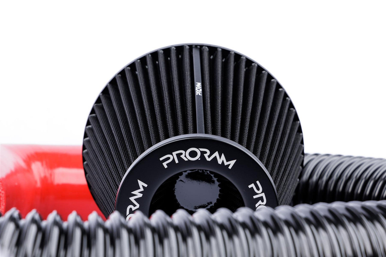 Ramair Performance Pleated Induction Kit for VW MK5 Golf R32 3.2 V6 - Red Hoses - Wayside Performance 