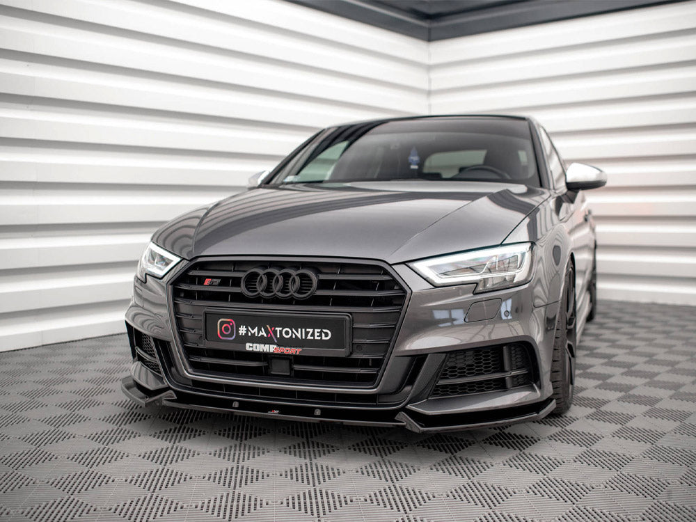 Maxton Design Front Splitter V.1 Audi S3 Sportback 8v Facelift - Wayside Performance 
