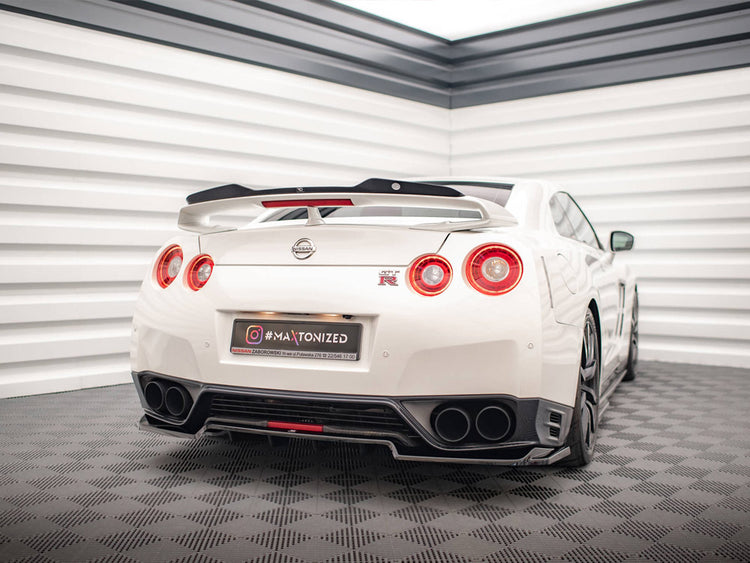 Central Rear Splitter (Vertical Bars) Nissan Gtr R35 Facelift - Wayside Performance 