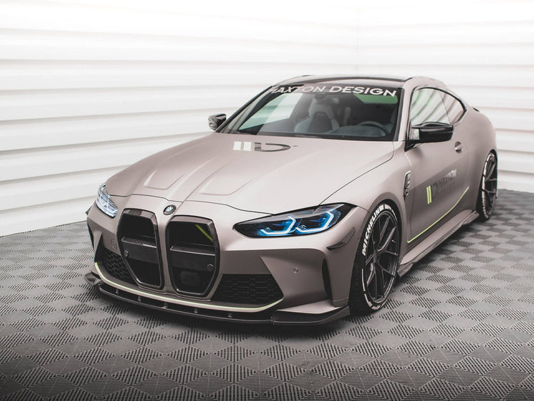 Maxton Design Carbon Fiber Front Splitter V.1 BMW M4 G82/M3 G80 - Wayside Performance 