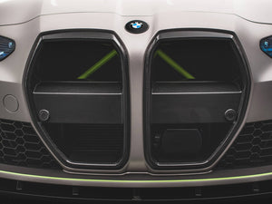 Carbon Fiber Front Grill + License Plate Holder Base Bmw M4 G82 / M3 G80 - Wayside Performance 
