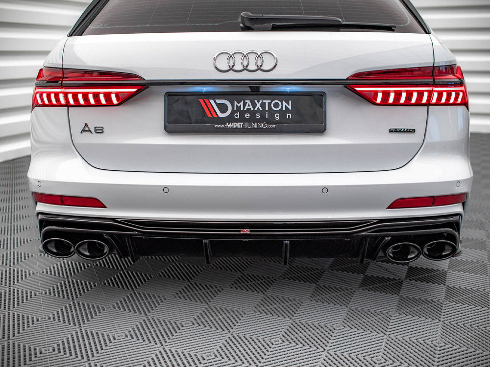 Rear Valance + Exhaust Ends Imitation Audi S6 / A6 S-Line C8 - Wayside Performance 