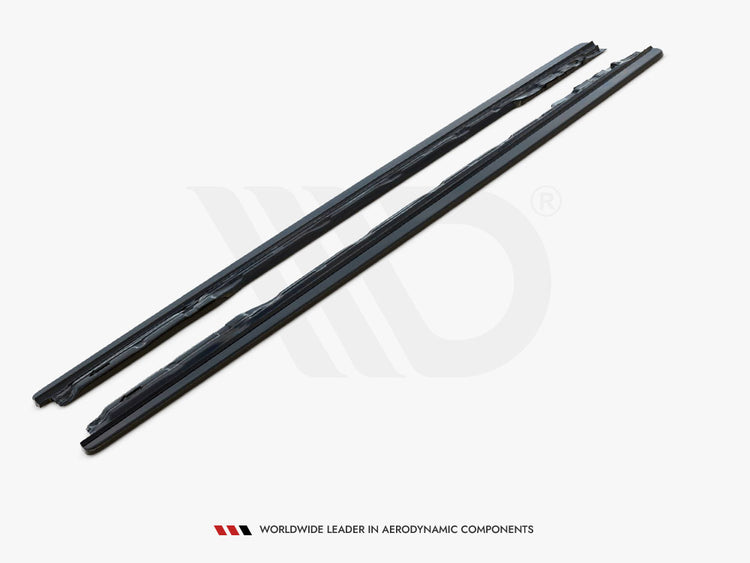 Side Skirts Diffusers Audi S4 / A4 S-Line B9 - Gloss Black Gloss