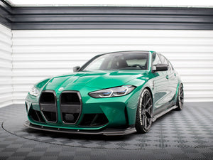 Carbon Fiber Front Grill + License Plate Holder Base Bmw M4 G82 / M3 G80 - Wayside Performance 