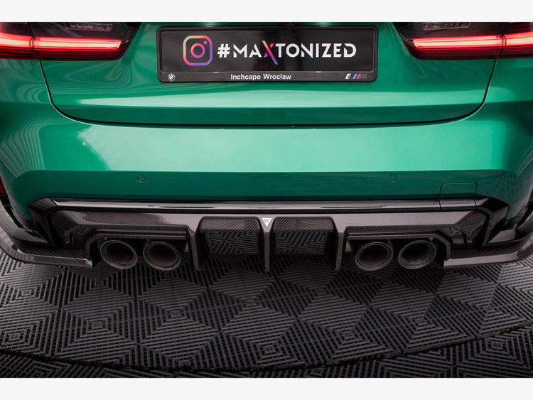 Maxton Design Carbon Fiber Rear Diffuser BMW M4 G82/M3 G80 - Wayside Performance 