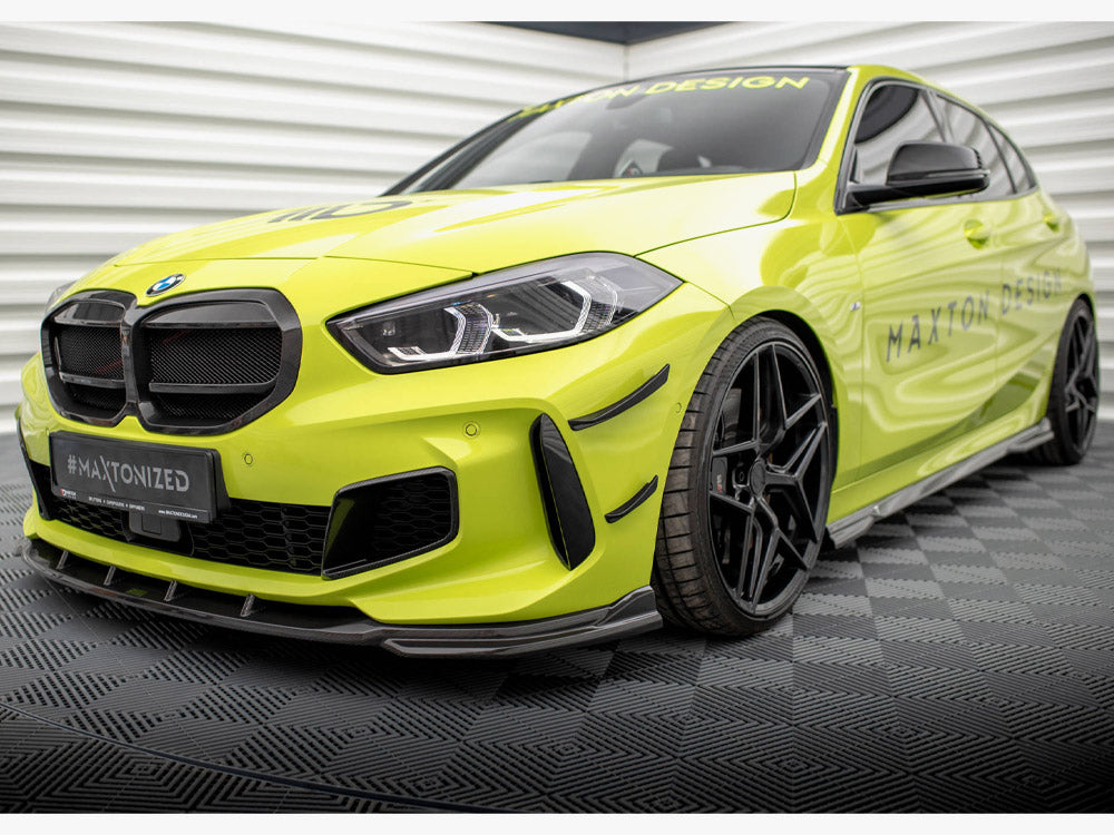 Maxton Design Carbon Fiber Front Bumper Wings (Canards) BMW 1 F40 M-Pack / M135i - Wayside Performance