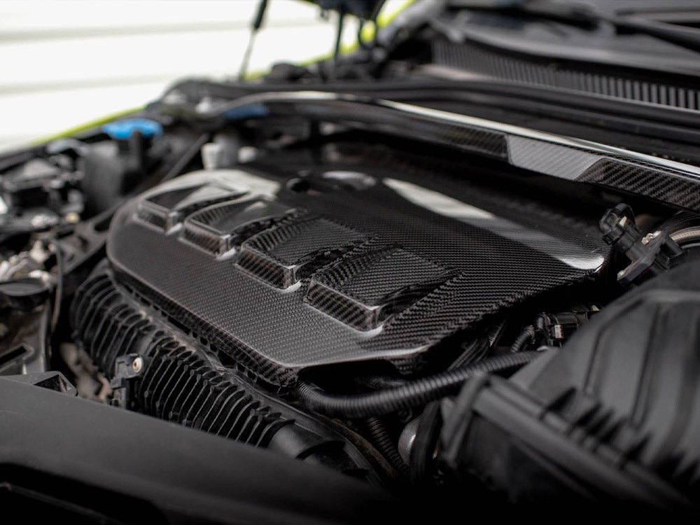 Carbon Fiber Engine Cover Bmw 1 F40 M135i - Wayside Performance 