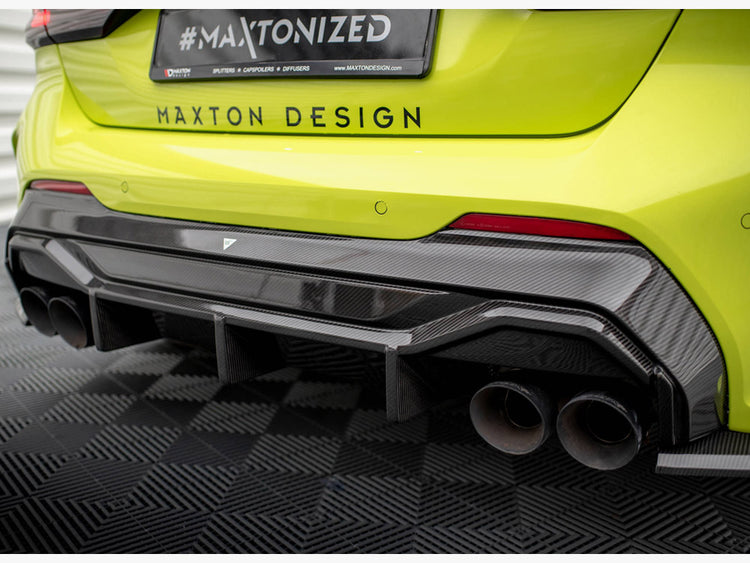 Carbon Fiber Rear Diffuser V.1 + Milltek Sport Exhaust Bmw 1 F40 M-pack / M135i - Wayside Performance 