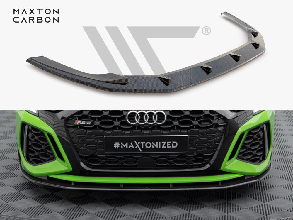 Carbon Fiber Front Splitter Audi Rs3 8y - Wayside Performance 