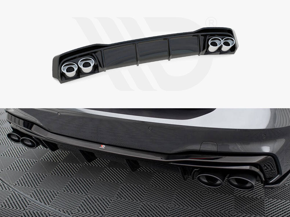Maxton Design Rear Valance + Exhaust Ends Imitation Audi A7 S-Line C8 / S7 C8 / C8 Facelift / S7 Facelift