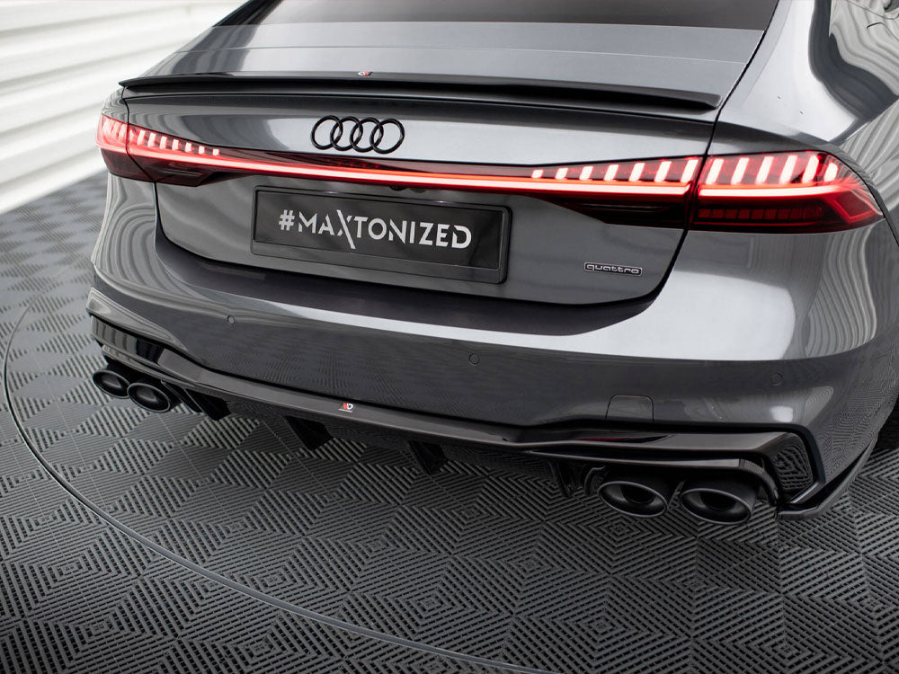 Maxton Design Rear Valance + Exhaust Ends Imitation Audi A7 S-Line C8 / S7 C8 / C8 Facelift / S7 Facelift - Wayside Performance 