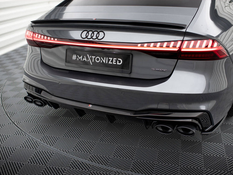 Maxton Design Rear Valance + Exhaust Ends Imitation Audi A7 S-Line C8 / S7 C8 / C8 Facelift / S7 Facelift - Wayside Performance 