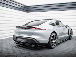 Maxton Design Central Rear Splitter (Vertical Bars) Porsche Taycan Mk1 - Wayside Performance 