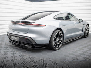 Maxton Design Central Rear Splitter (Vertical Bars) Porsche Taycan Mk1 - Wayside Performance 