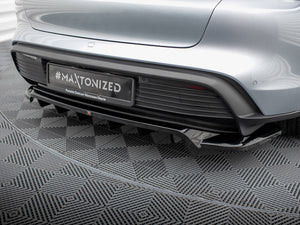 Maxton Design Central Rear Splitter (Vertical Bars) Porsche Taycan Mk1 - Wayside Performance 