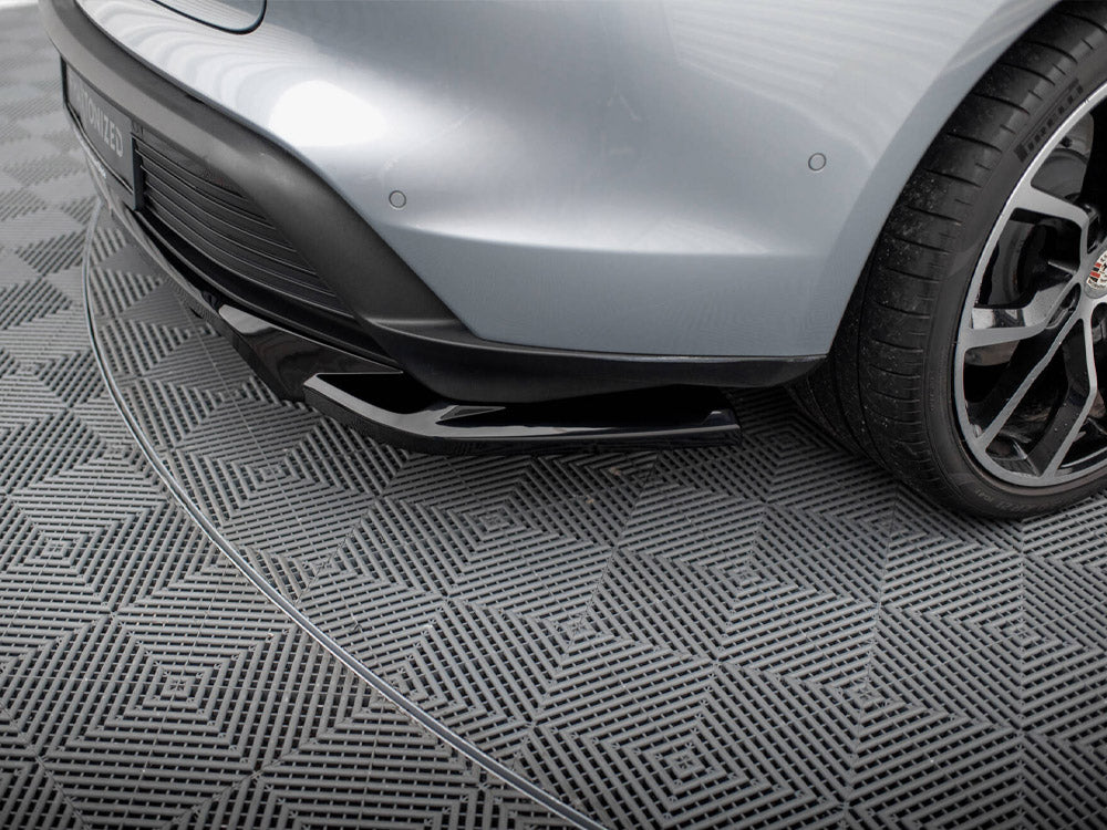 Maxton Design Central Rear Splitter (Vertical Bars) Porsche Taycan Mk1 - Wayside Performance 