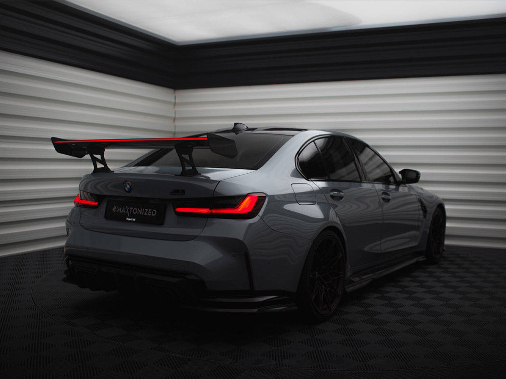 Maxton Design Carbon Spoiler With Internal Brackets Uprights + LED BMW M3 G80