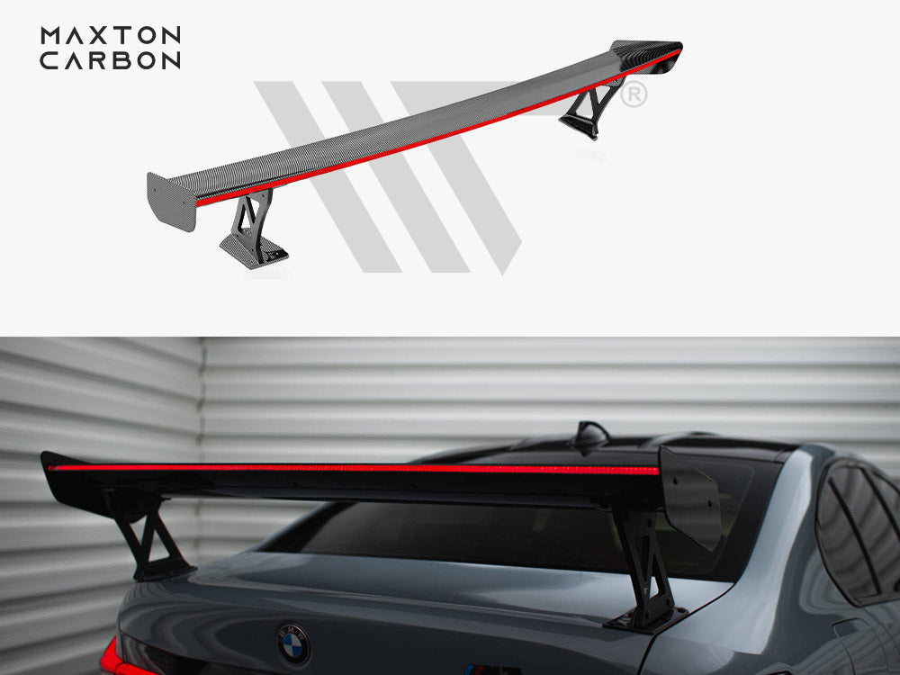 Maxton Design Carbon Spoiler With External Brackets Uprights + LED BMW M3 G80