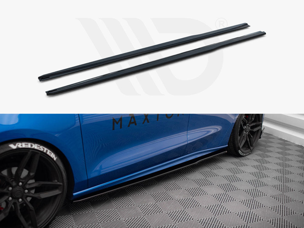 Maxton Design Side Skirts Diffusers V.3 Ford Focus Mk4 St / St-line - Wayside Performance 