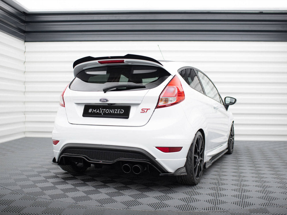 Maxton Design Spoiler Cap Ford Fiesta Mk7.5 St Black and White Edition (2013-2017) - Wayside Performance 