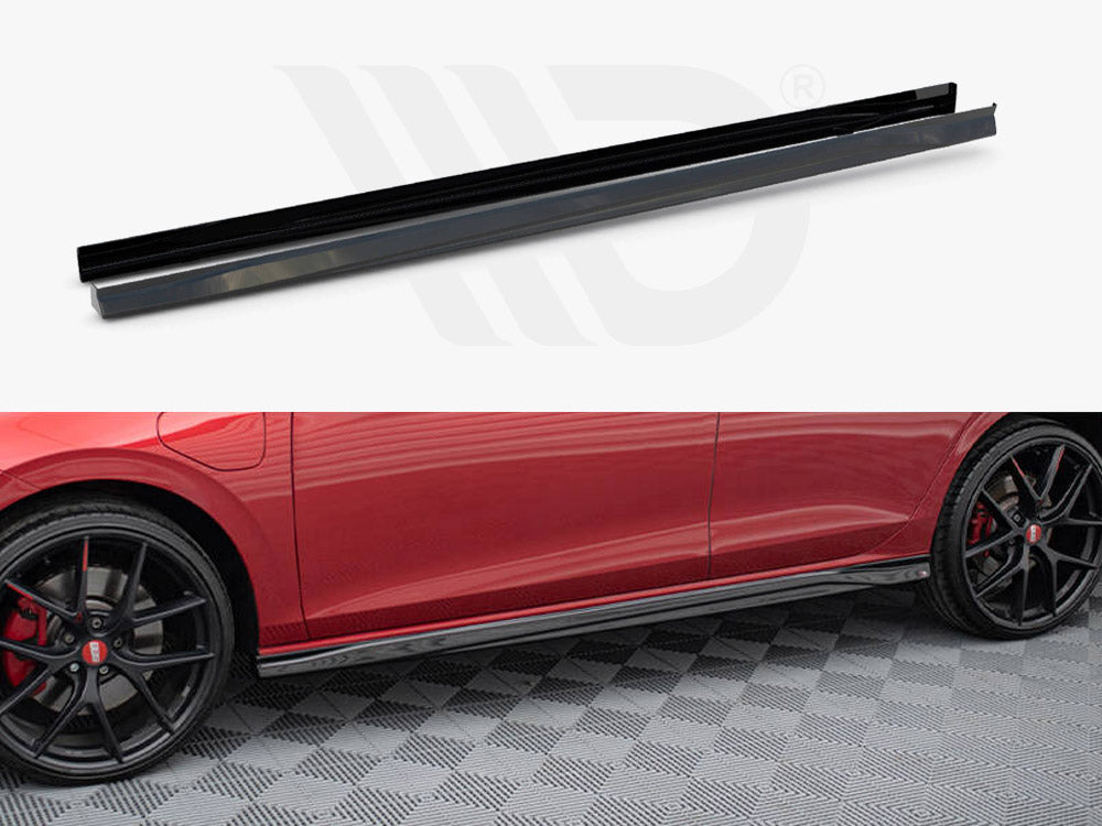 Maxton Design Side Skirts Diffusers V3 Vw Golf 8 Gti / Gti Clubsport / R-line (2020-) - Wayside Performance