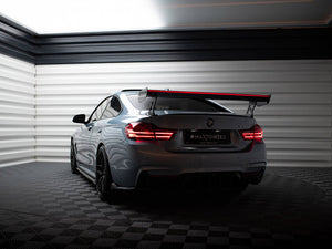 Maxton Design Carbon Spoiler With External Brackets Uprights + LED BMW 4 F32 / 4 F32 M-Pack Coupe - Wayside Performance 