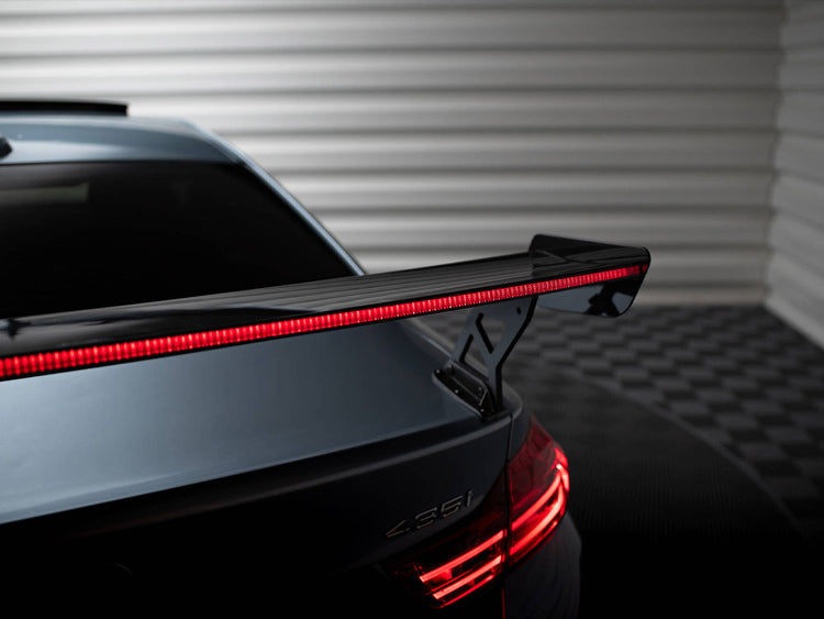 Maxton Design Carbon Spoiler With External Brackets Uprights + LED BMW 4 F32 / 4 F32 M-Pack Coupe - Wayside Performance 