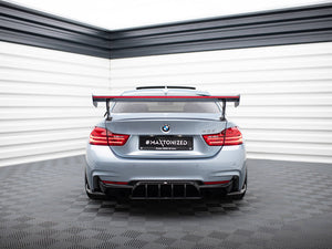 Maxton Design Carbon Spoiler With External Brackets Uprights + LED BMW 4 F32 / 4 F32 M-Pack Coupe - Wayside Performance 