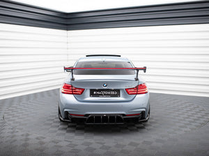 Maxton Design Carbon Spoiler With External Brackets Uprights + LED BMW 4 F32 / 4 F32 M-Pack Coupe - Wayside Performance 