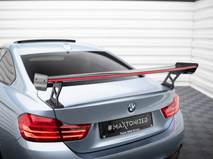 Maxton Design Carbon Spoiler With External Brackets Uprights + LED BMW 4 F32 / 4 F32 M-Pack Coupe - Wayside Performance 