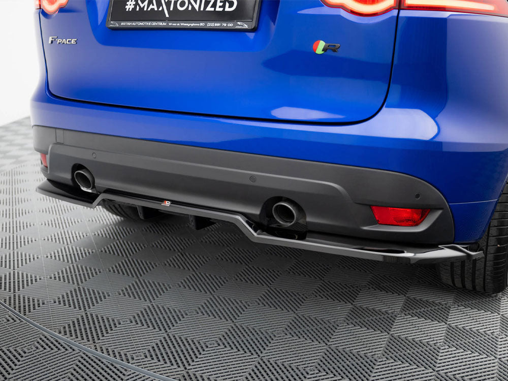 Maxton Design Central Rear Splitter (Vertical Bars) Jaguar F-Pace R-Sport Mk1 - Wayside Performance 