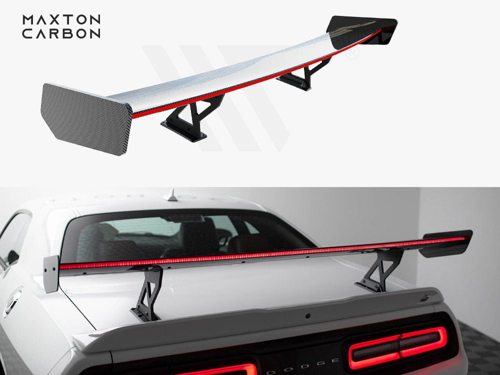 Carbon Spoiler + LED Dodge Challenger Mk3 - Wayside Performance 