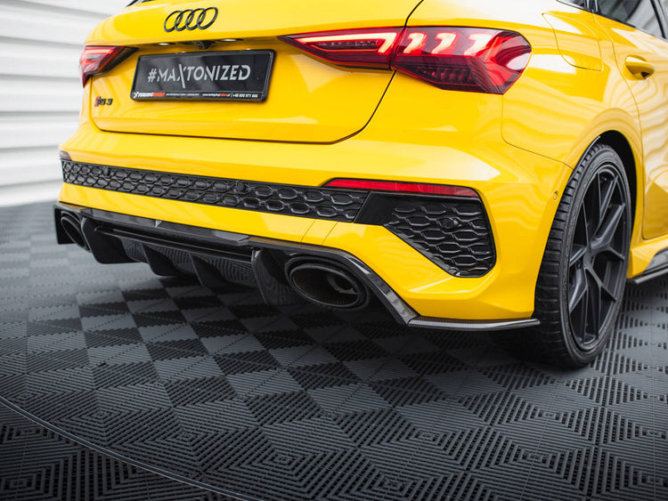 Carbon Fiber Rear Side Splitters Audi RS3 Sportback 8Y - Wayside Performance 