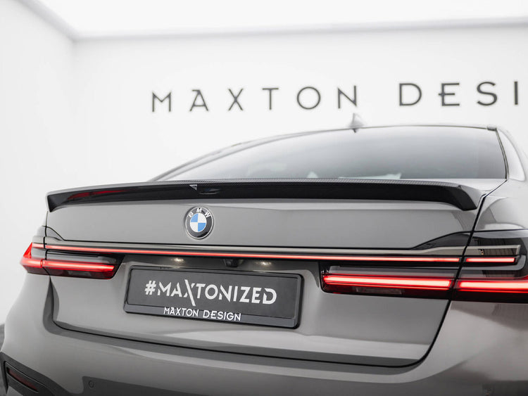 Prepreg Carbon Fiber Tailgate Spoiler BMW 7 G11 / G11 Facelift - Wayside Performance 