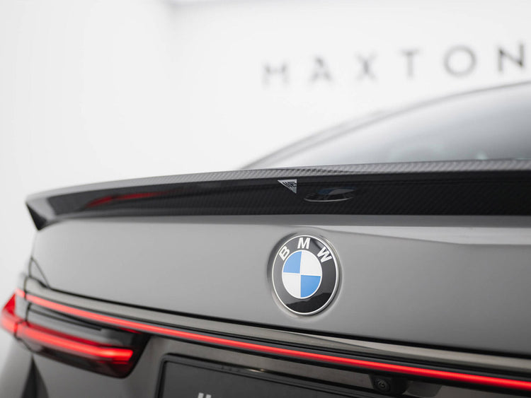 Prepreg Carbon Fiber Tailgate Spoiler BMW 7 G11 / G11 Facelift - Wayside Performance 