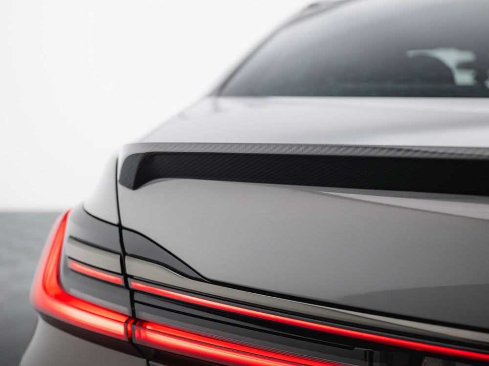 Prepreg Carbon Fiber Tailgate Spoiler BMW 7 G11 / G11 Facelift - Wayside Performance 