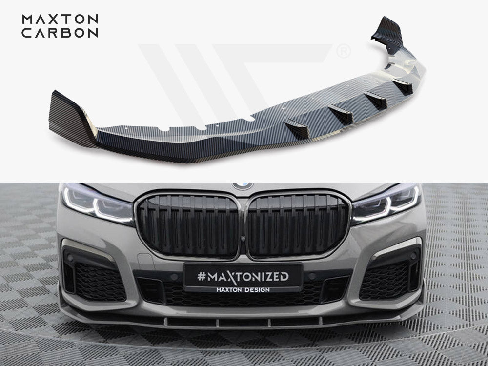 Prepreg Carbon Fiber Front Splitter + ABS Splitter BMW 7 M-Pack G11 Facelift