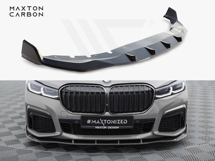 Prepreg Carbon Fiber Front Splitter + ABS Splitter BMW 7 M-Pack G11 Facelift - Wayside Performance 