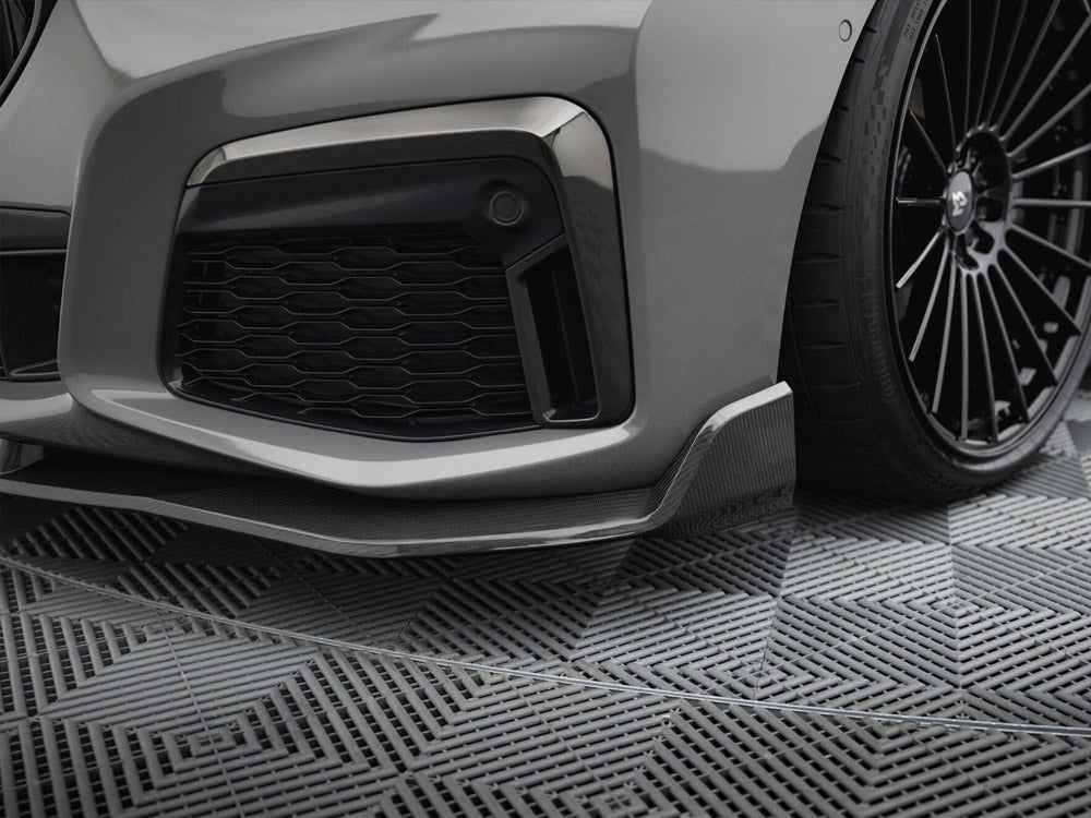 Prepreg Carbon Fiber Front Splitter + ABS Splitter BMW 7 M-Pack G11 Facelift - Wayside Performance 