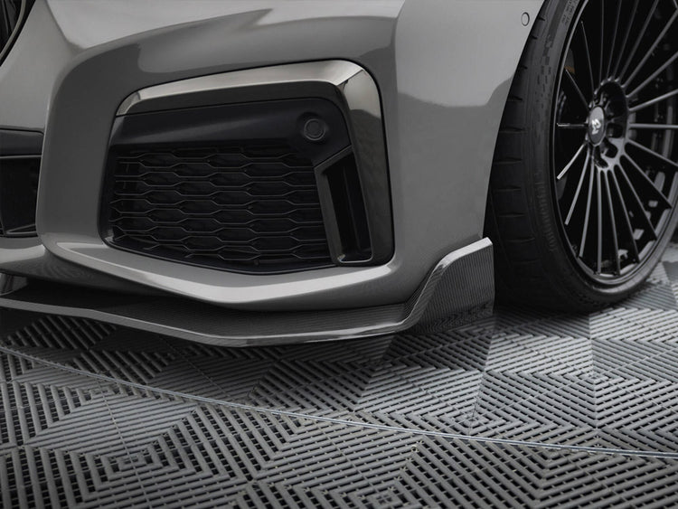 Prepreg Carbon Fiber Front Splitter + ABS Splitter BMW 7 M-Pack G11 Facelift - Wayside Performance 