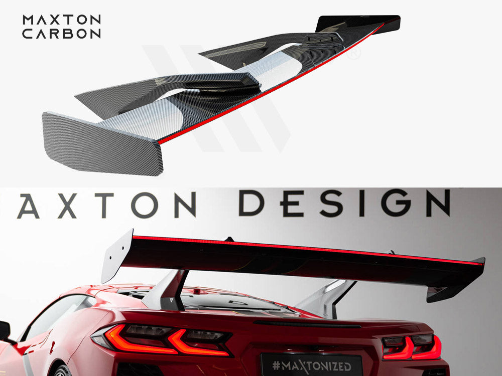Maxton Carbon Spoiler + LED Chevrolet Corvette C8