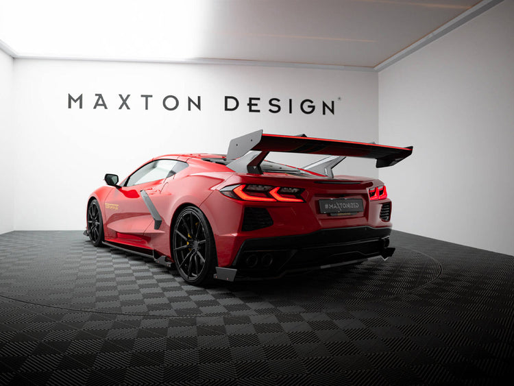 Maxton Carbon Spoiler + LED Chevrolet Corvette C8 - Wayside Performance 