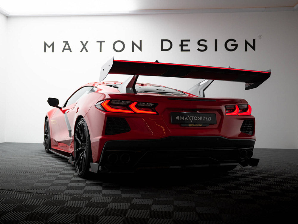 Maxton Carbon Spoiler + LED Chevrolet Corvette C8 - Wayside Performance 