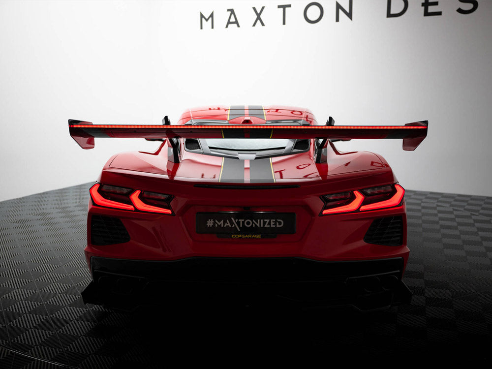 Maxton Carbon Spoiler + LED Chevrolet Corvette C8 - Wayside Performance 