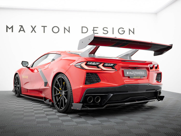 Maxton Carbon Spoiler + LED Chevrolet Corvette C8 - Wayside Performance 