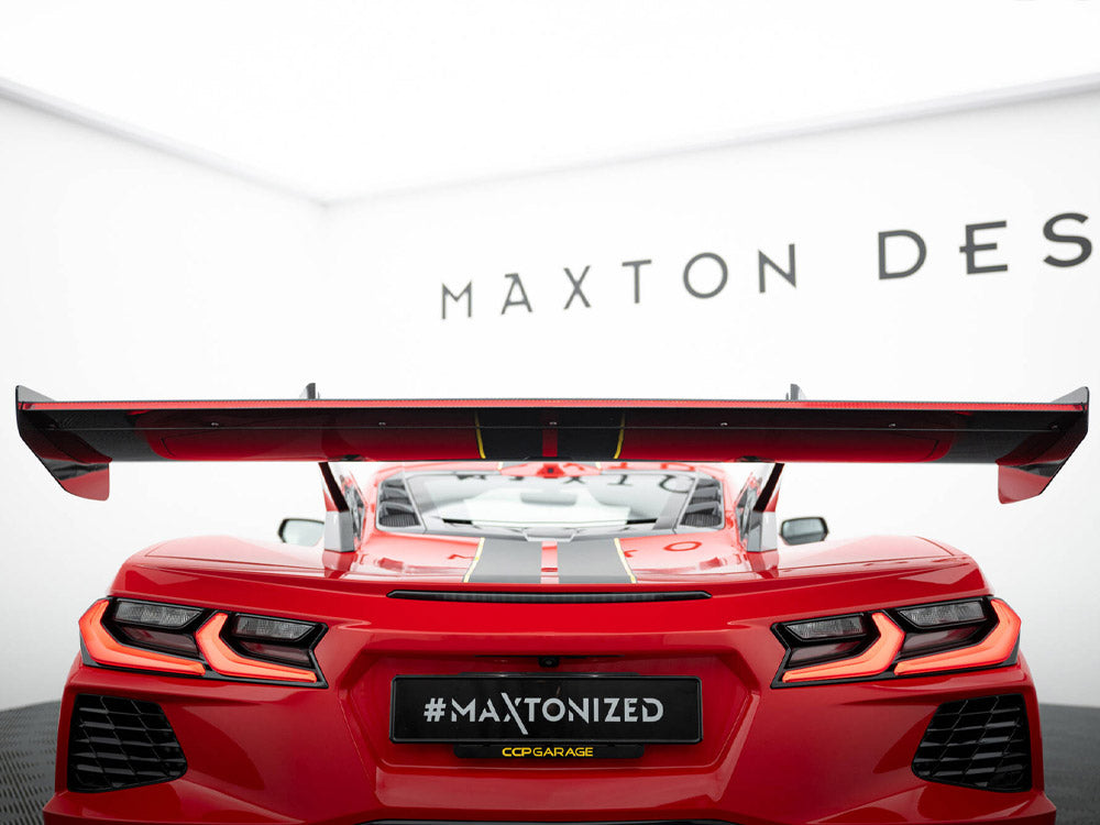 Maxton Carbon Spoiler + LED Chevrolet Corvette C8 - Wayside Performance 