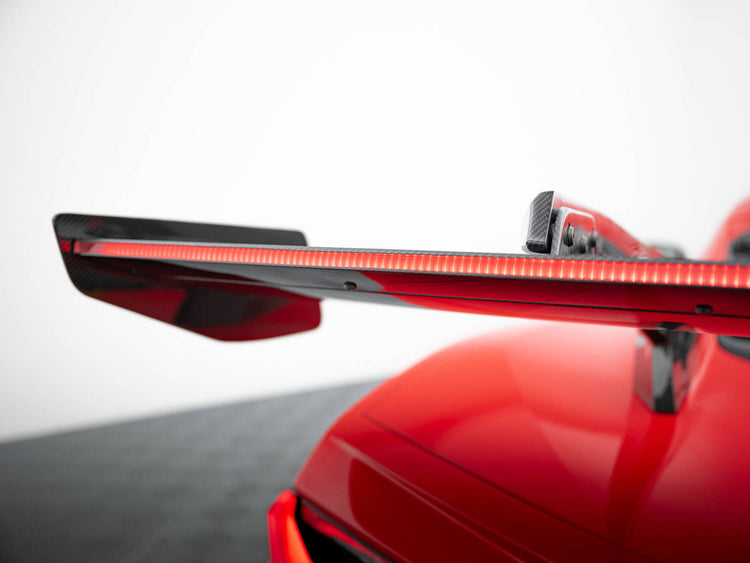 Maxton Carbon Spoiler + LED Chevrolet Corvette C8 - Wayside Performance 